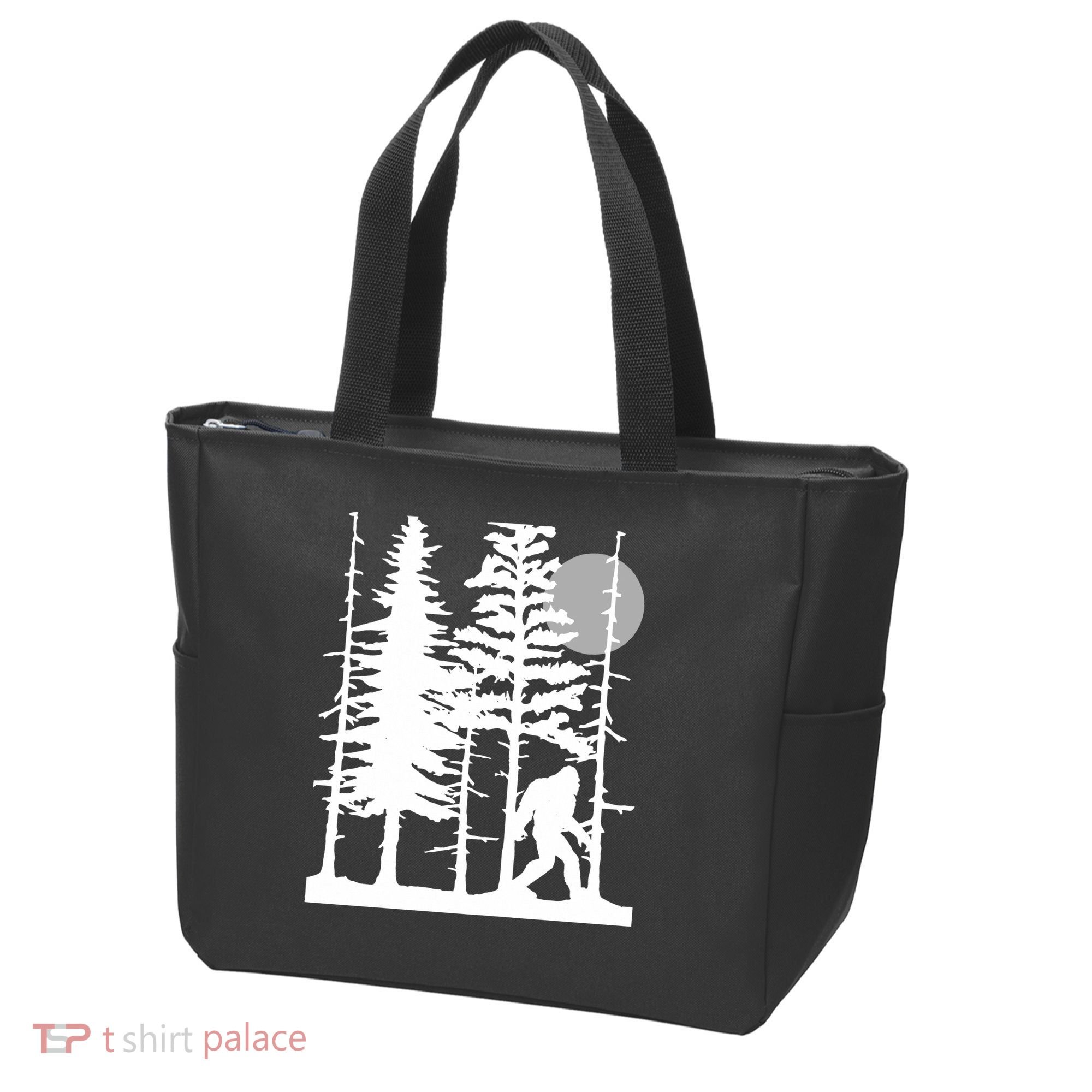 Bigfoot Hiding In Forest For Sasquatch Believers Tote Bag