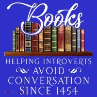 Books helping introverts avoid conversation  Apron thumb 3