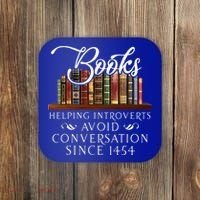 Books helping introverts avoid conversation  Coaster thumb 0