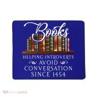 Books helping introverts avoid conversation  Mousepad thumb 0