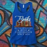 Books helping introverts avoid conversation  Women's Tank Top thumb 3