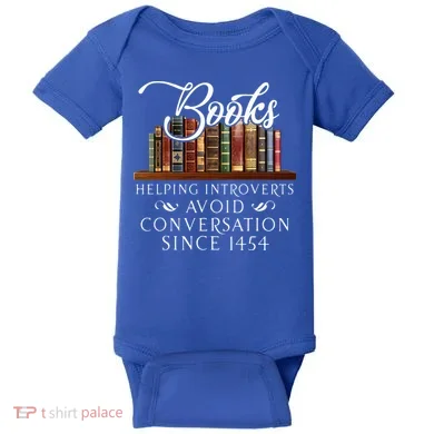 Books helping introverts avoid conversation  Baby Bodysuit