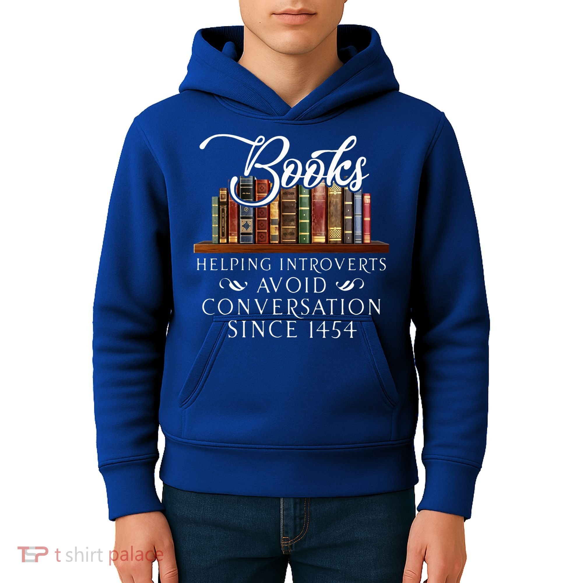 Books helping introverts avoid conversation  Kids Hoodie