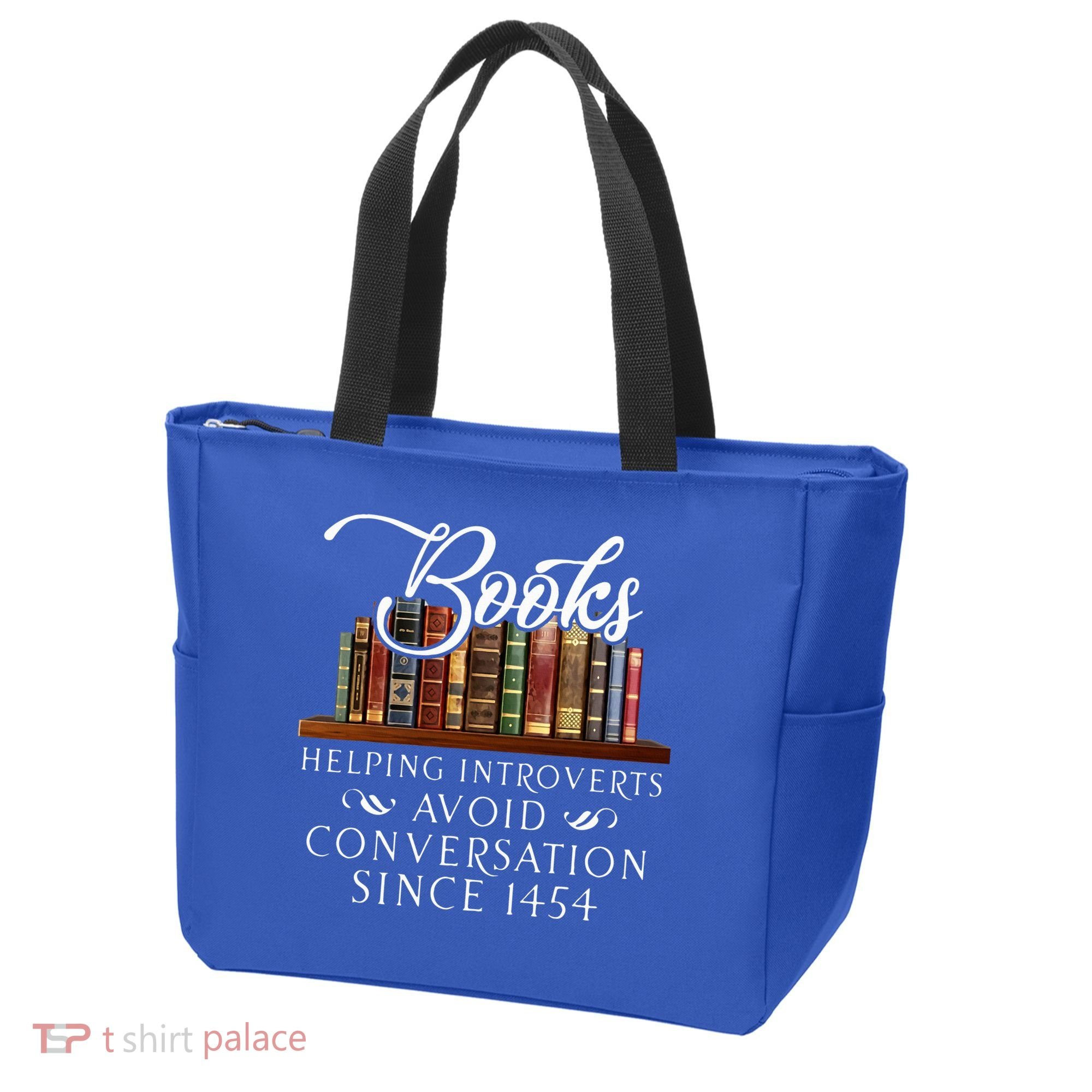 Books helping introverts avoid conversation  Tote Bag