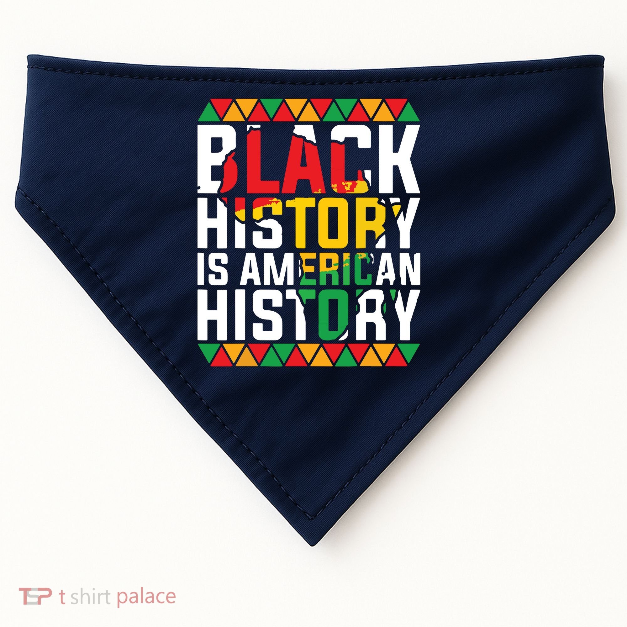 Black History Is American History Black History Month USA-Made Doggie Bandana