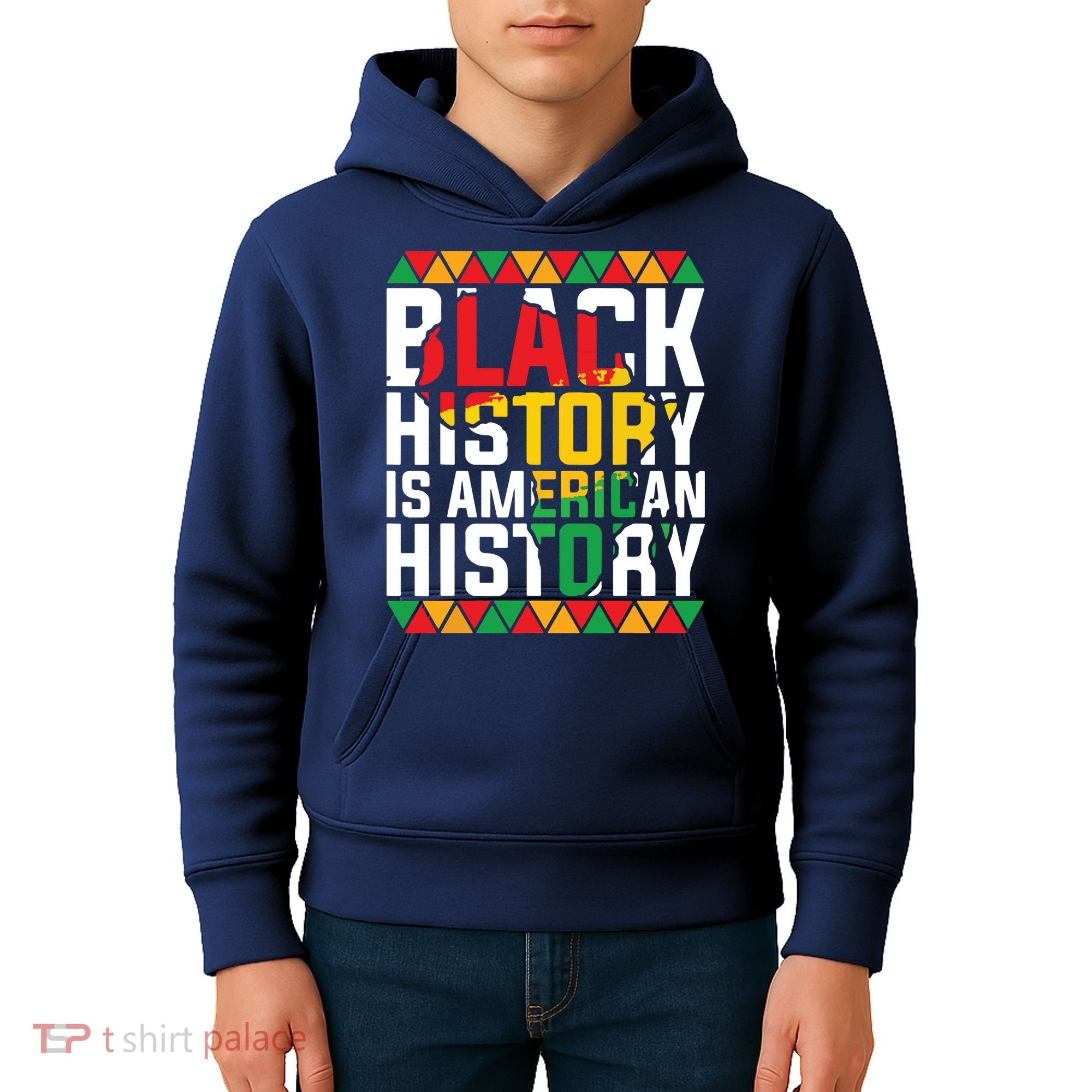 Black History Is American History Black History Month Kids Hoodie