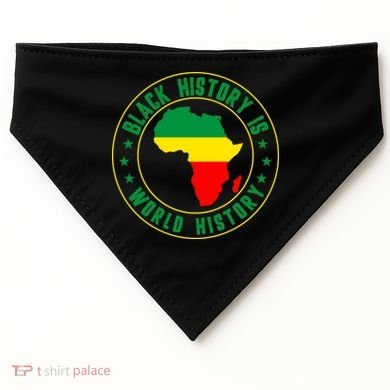 Black History Is World History USA-Made Doggie Bandana