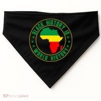 Black History Is World History USA-Made Doggie Bandana thumb 0