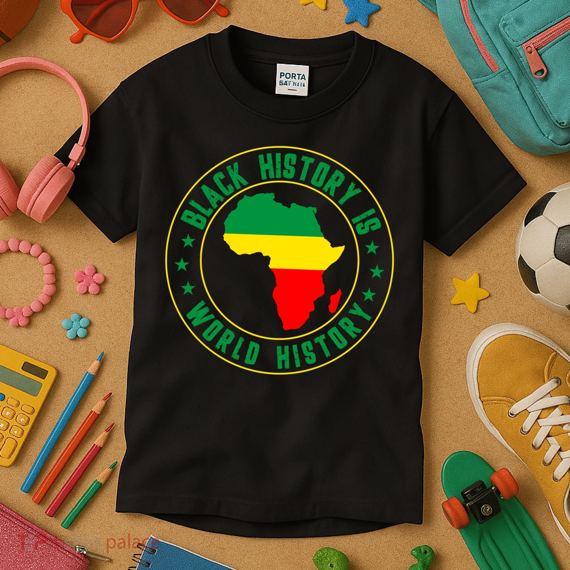 Black History Is World History Kids T-Shirt