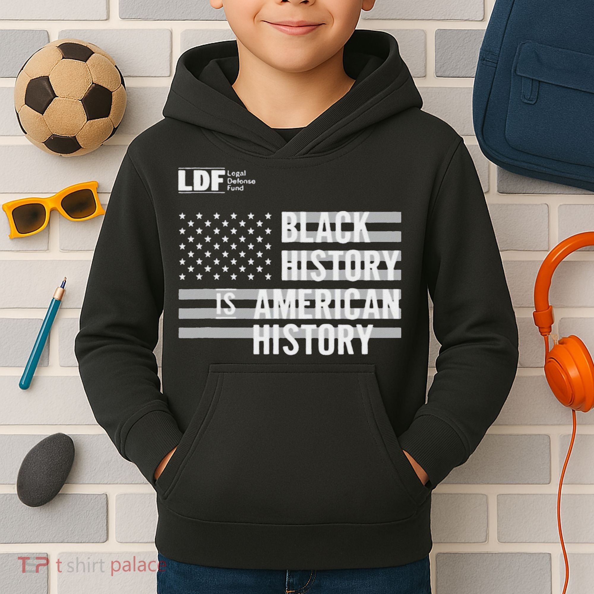 Black History Is American History Ldf Kids Hoodie
