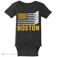 Boston Hockey Is American Baby Bodysuit thumb 0