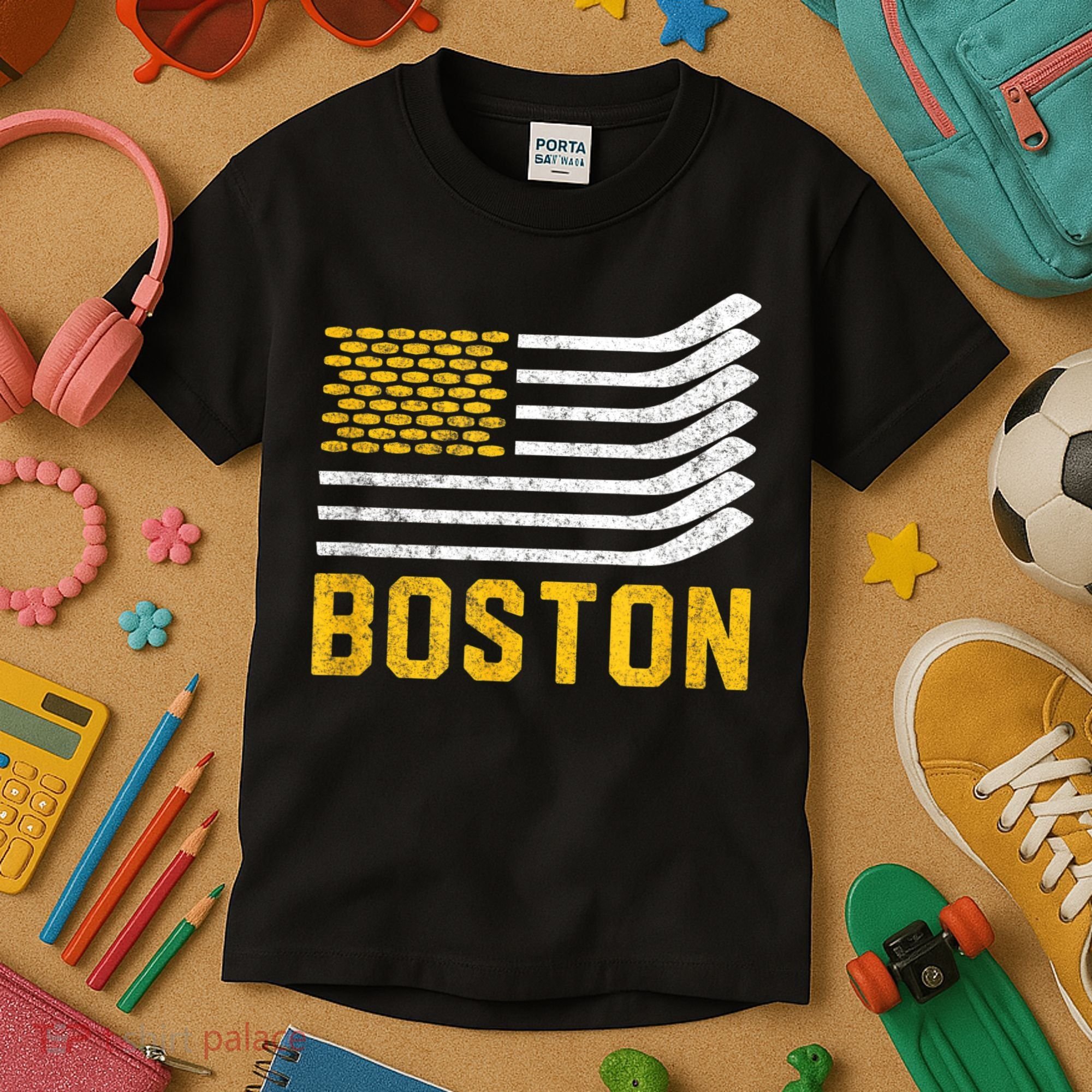 Boston Hockey Is American Kids T-Shirt