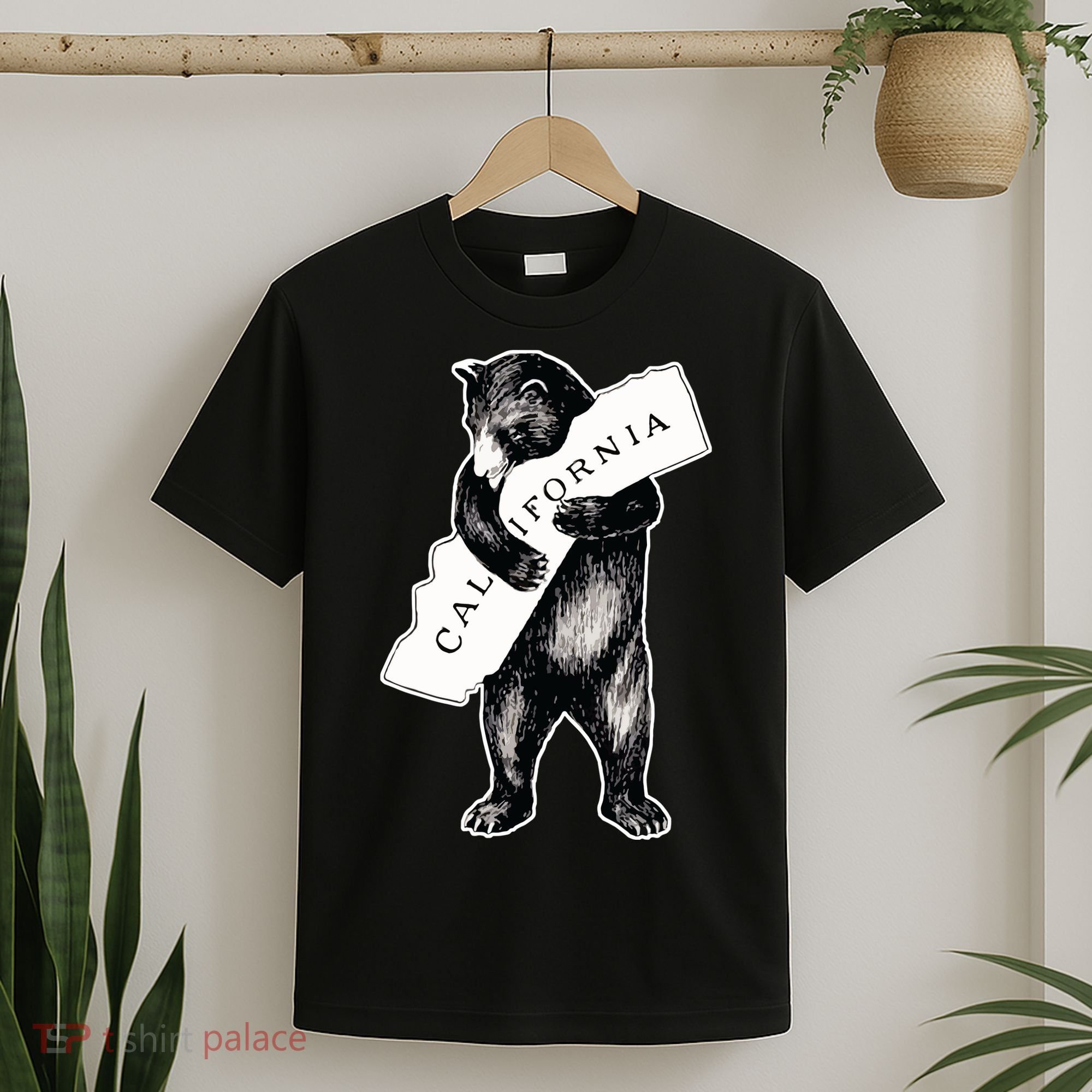 Bear Hug I Love California Artretro Vintage Cali Bear T-Shirt