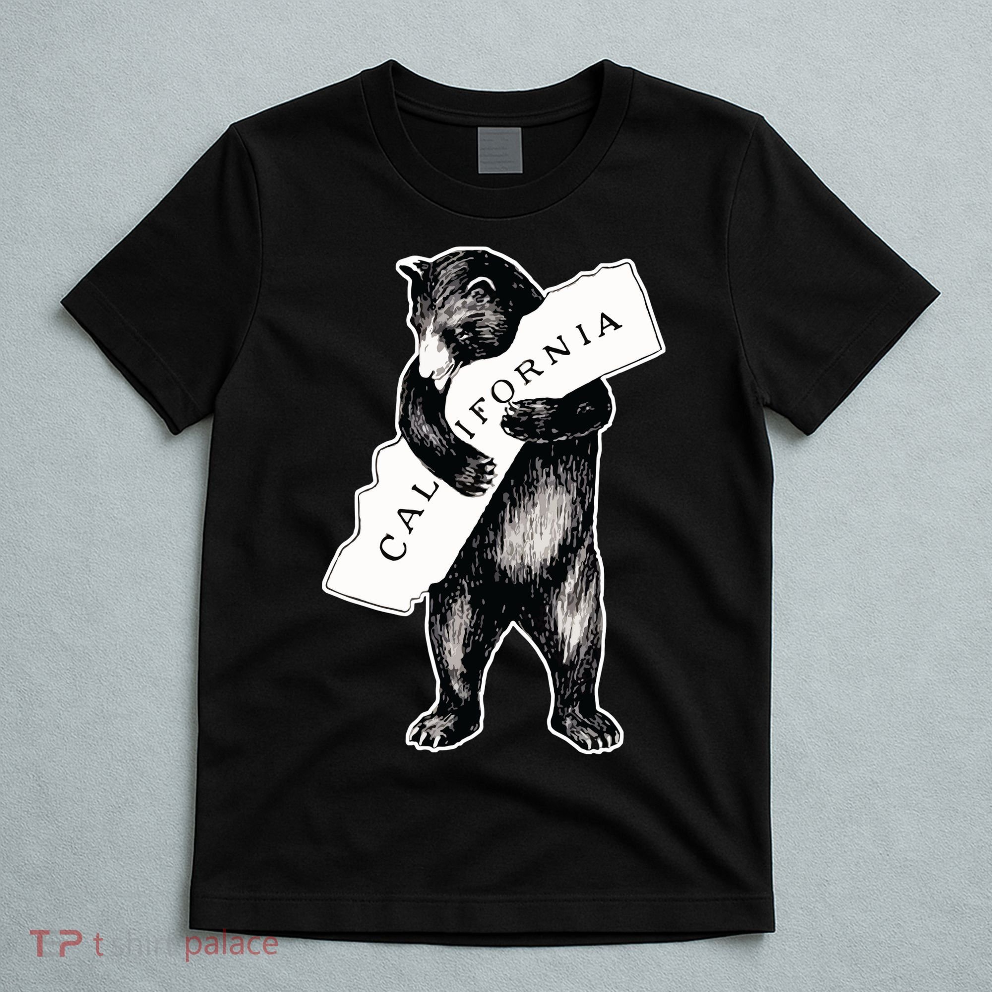 Bear Hug I Love California Artretro Vintage Cali Bear T-Shirt