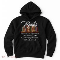 Books helping introverts avoid conversation Hoodie thumb 0