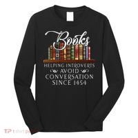 Books helping introverts avoid conversation Long Sleeve Shirt thumb 0