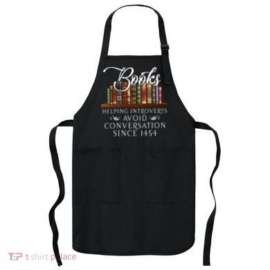 Books helping introverts avoid conversation Apron