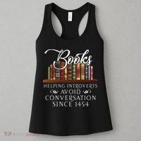 Books helping introverts avoid conversation Women's Tank Top thumb 3