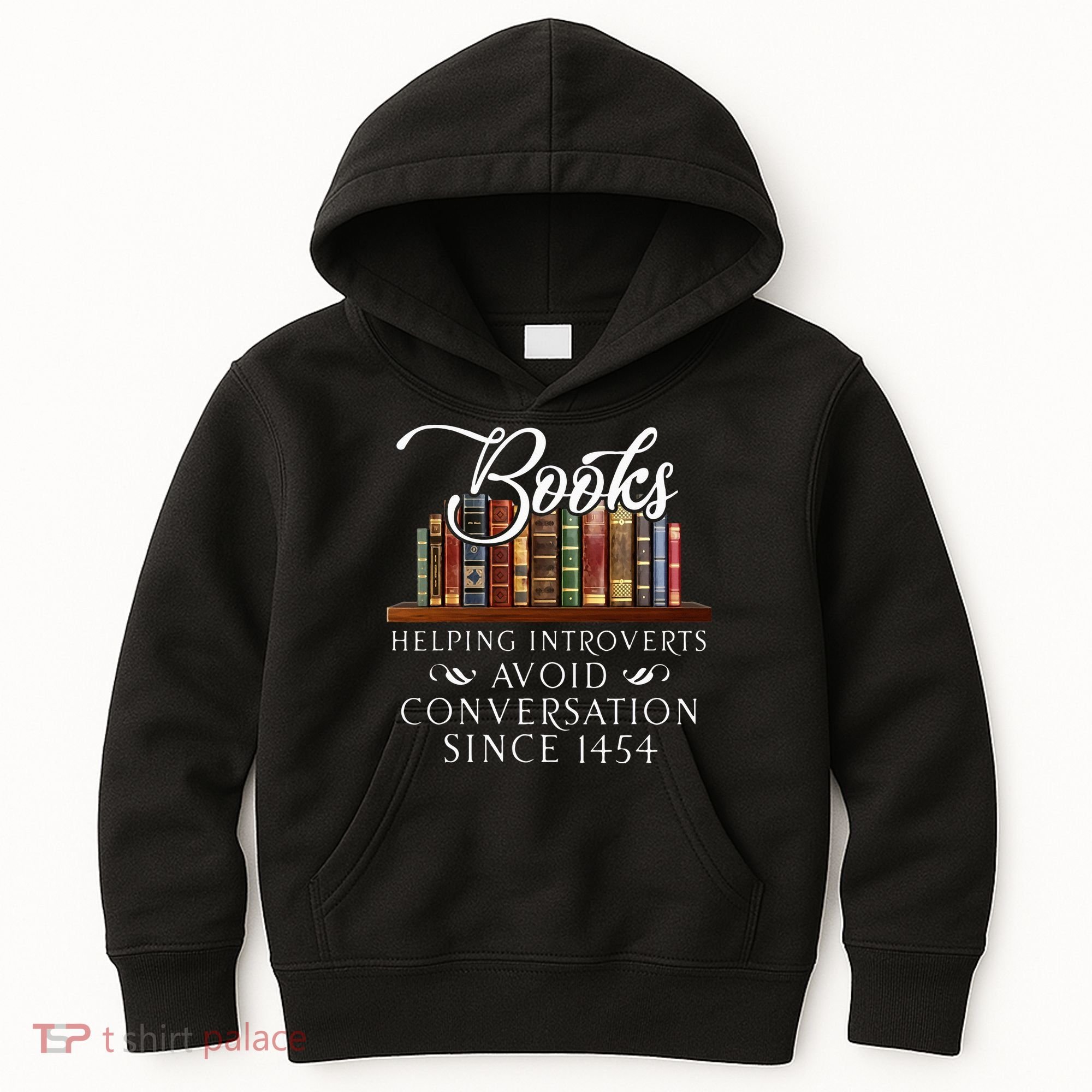 Books helping introverts avoid conversation Kids Hoodie