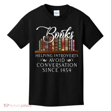 Books helping introverts avoid conversation Kids T-Shirt