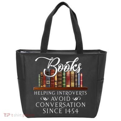 Books helping introverts avoid conversation Tote Bag