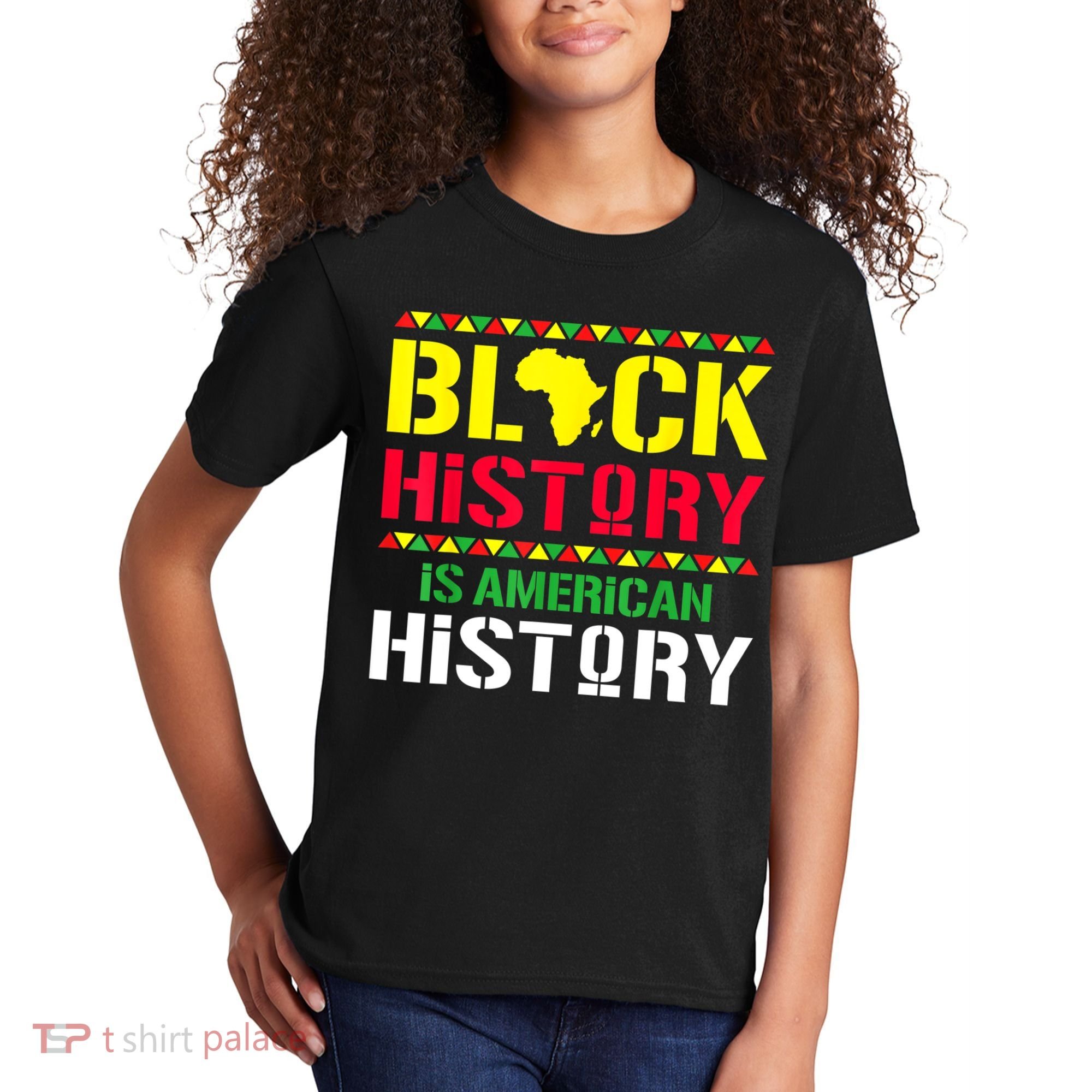 Black History Is American History, Black History Month Kids T-Shirt
