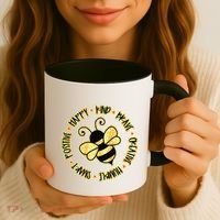Bee Happy Kind Brave Humble Smart Positive Bumblebee Coffee Mug thumb 3