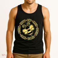 Bee Happy Kind Brave Humble Smart Positive Bumblebee Tank Top thumb 3