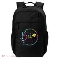 Bee Happy Kind Brave Humble Smart Positive Bumblebee Backpack thumb 0