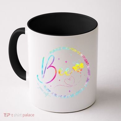 Bee Happy Kind Brave Humble Smart Positive Bumblebee Coffee Mug