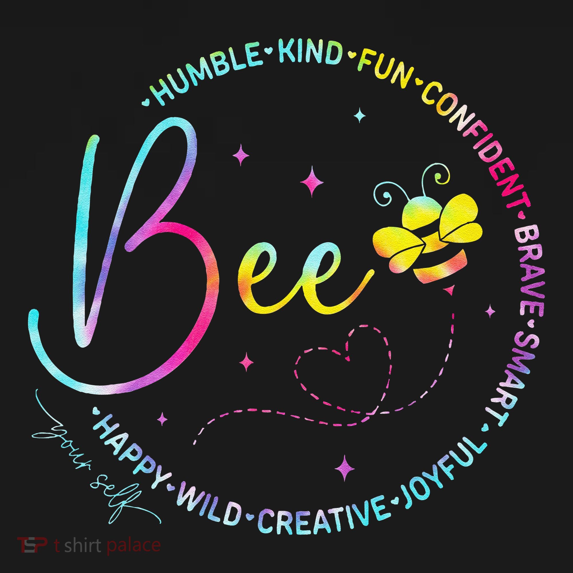 Bee Happy Kind Brave Humble Smart Positive Bumblebee Women's Hoodie