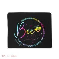 Bee Happy Kind Brave Humble Smart Positive Bumblebee Mousepad thumb 0