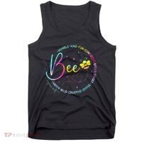 Bee Happy Kind Brave Humble Smart Positive Bumblebee Tank Top thumb 0