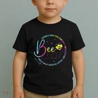 Bee Happy Kind Brave Humble Smart Positive Bumblebee Toddler T-Shirt thumb 2