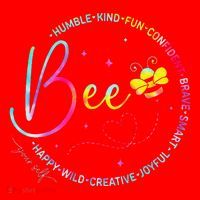 Bee Happy Kind Brave Humble Smart Positive Bumblebee Santa Hat thumb 1