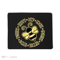 Bee Happy Kind Brave Humble Smart Positive bumblebee Mousepad thumb 0