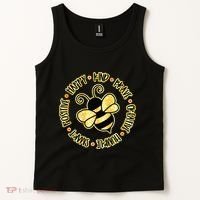 Bee Happy Kind Brave Humble Smart Positive bumblebee Tank Top thumb 2