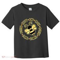 Bee Happy Kind Brave Humble Smart Positive bumblebee Toddler T-Shirt thumb 0