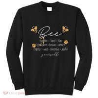 Bee Happy Kind Brave Humble Smart Positive Bumblebee Sweatshirt thumb 0