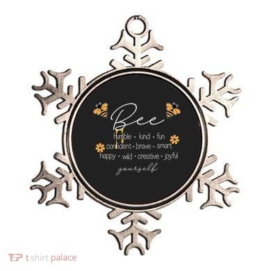 Bee Happy Kind Brave Humble Smart Positive Bumblebee Ornament