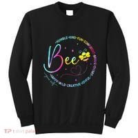 Bee Happy Kind Brave Humble Smart Positive Bumblebee Women Sweatshirt thumb 0
