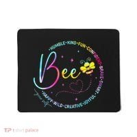 Bee Happy Kind Brave Humble Smart Positive Bumblebee Women Mousepad thumb 0