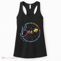 Bee Happy Kind Brave Humble Smart Positive Bumblebee Women Women's Tank Top thumb 0