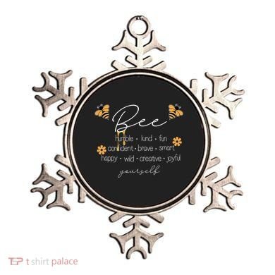 Bee Happy Kind Brave Humble Smart Positive Bumblebee Ornament