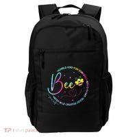Bee Happy Kind Brave Humble Smart Positive Bumblebee Backpack thumb 0