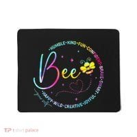 Bee Happy Kind Brave Humble Smart Positive Bumblebee Mousepad thumb 0