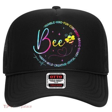 Bee Happy Kind Brave Humble Smart Positive Bumblebee Hat