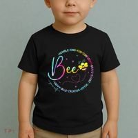 Bee Happy Kind Brave Humble Smart Positive Bumblebee Toddler T-Shirt thumb 2