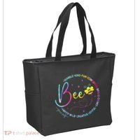 Bee Happy Kind Brave Humble Smart Positive Bumblebee Tote Bag thumb 2