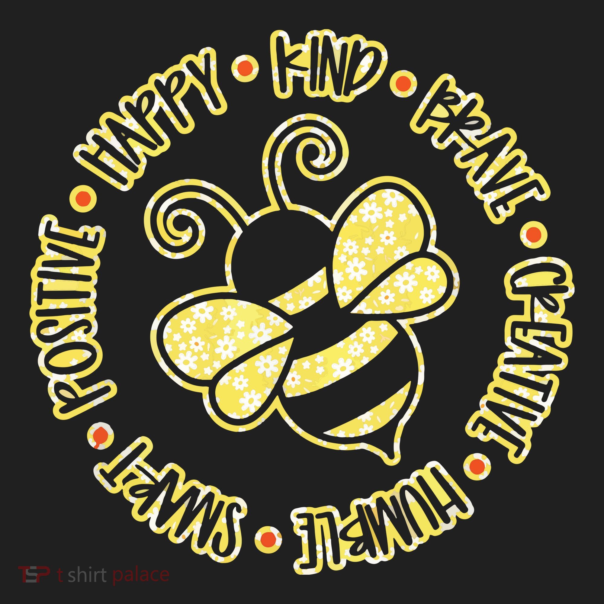 Bee Happy Kind Brave Humble Smart Positive Bumblebee Tumbler